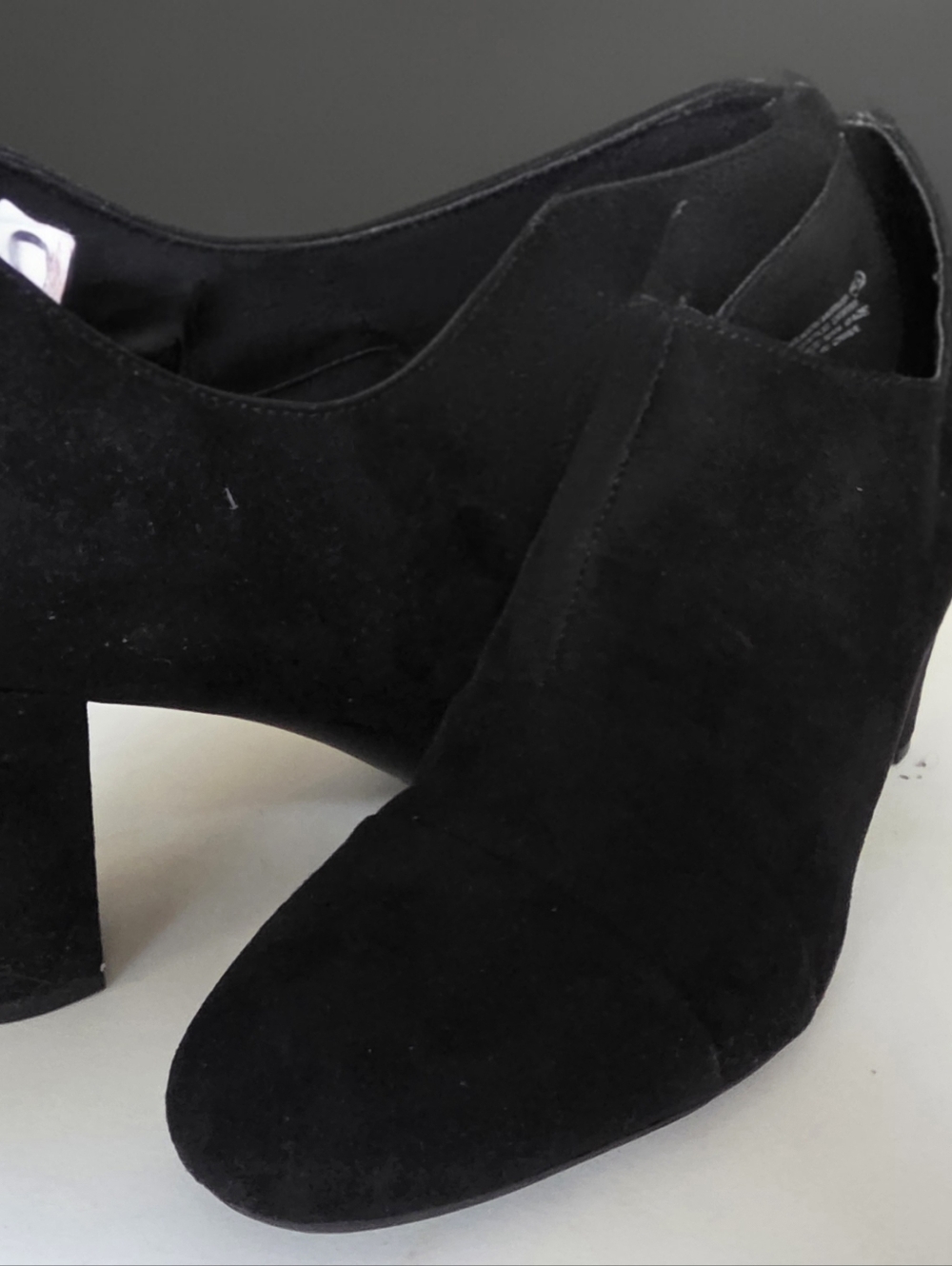 Brand New Black Suede Women's Heel Booties